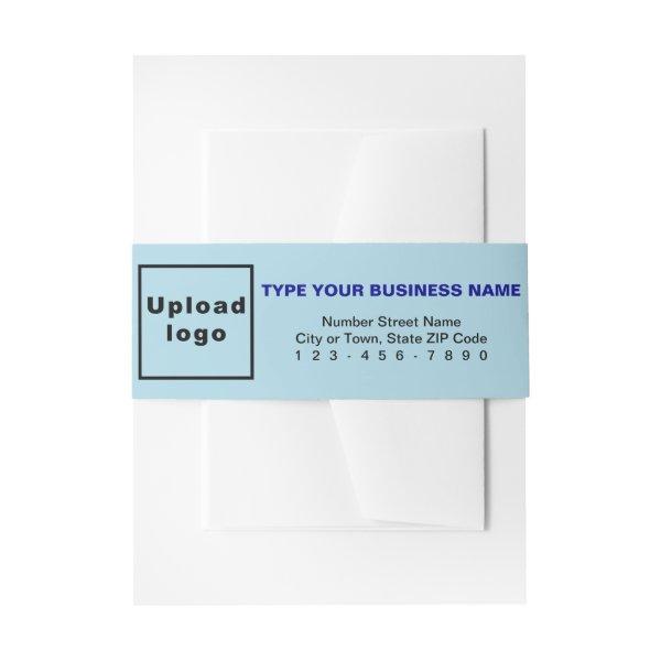 Business Light Blue Portrait Format Invitation Belly Band