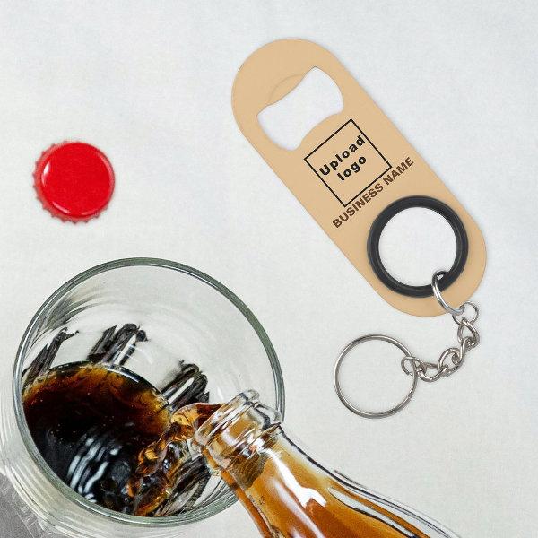 Business Light Brown Keychain and Bottle Opener