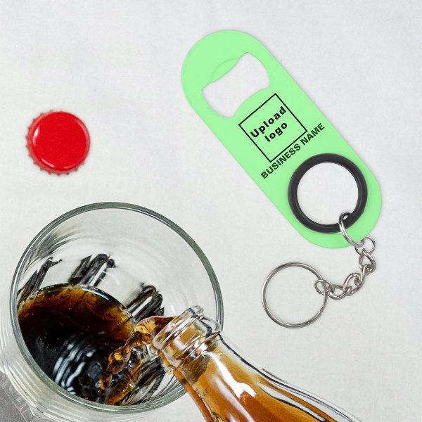 Business Light Green Keychain and Bottle Opener