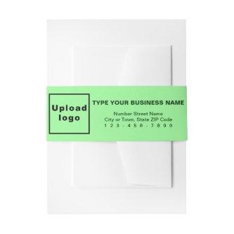 Business Light Green Portrait Format Invitation Belly Band