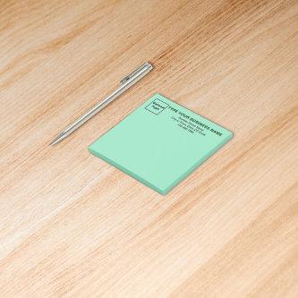 Business Light Teal Square post it note