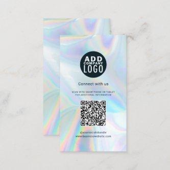 Business Logo and QR Code DIY Coworker Holographic