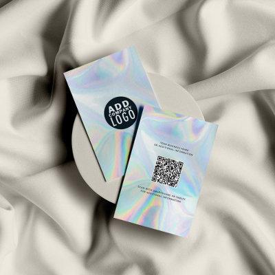 Business Logo and QR Code DIY Holographic