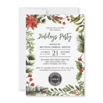 Business Logo Christmas Holidays Employees Party Invitation