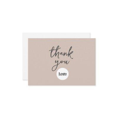 Business Logo Coco Pink Thank You Card