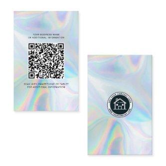 Business Logo Corporate QR Code Holographic