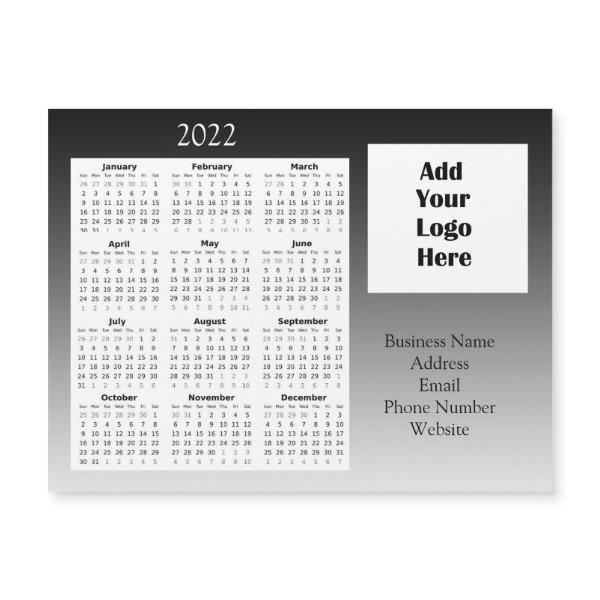 Business Logo Customer Appreciation 2022 Calendar  Magnetic Invitation
