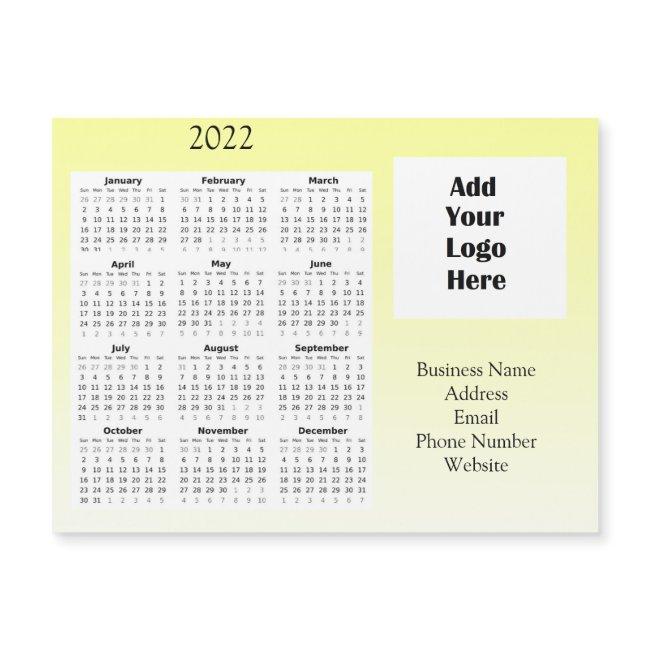 Business Logo Customer Appreciation 2022 Calendar Magnetic Invitation