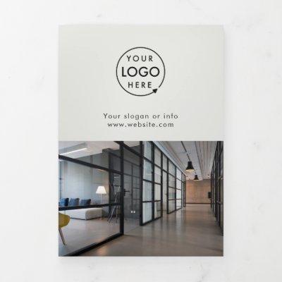 Business Logo | Gray Price List Trifold Brochure