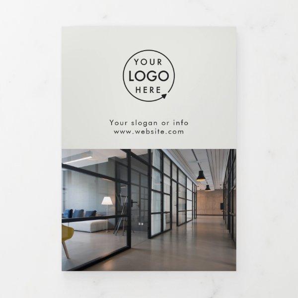Business Logo | Gray Price List Trifold Brochure