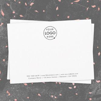 Business Logo | Minimalist Professional White Note Card