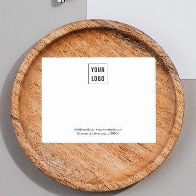 Business Logo Minimalist Professional White Post-it Notes