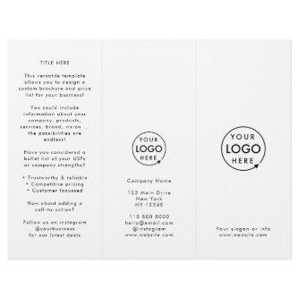 Business Logo Minimalist Simple Trifold Brochure