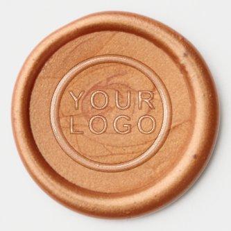 Business Logo Modern Elegant Gold Wax Seal Sticker
