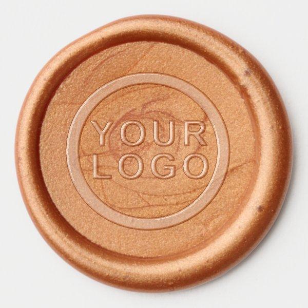Business Logo Modern Elegant Gold Wax Seal Sticker