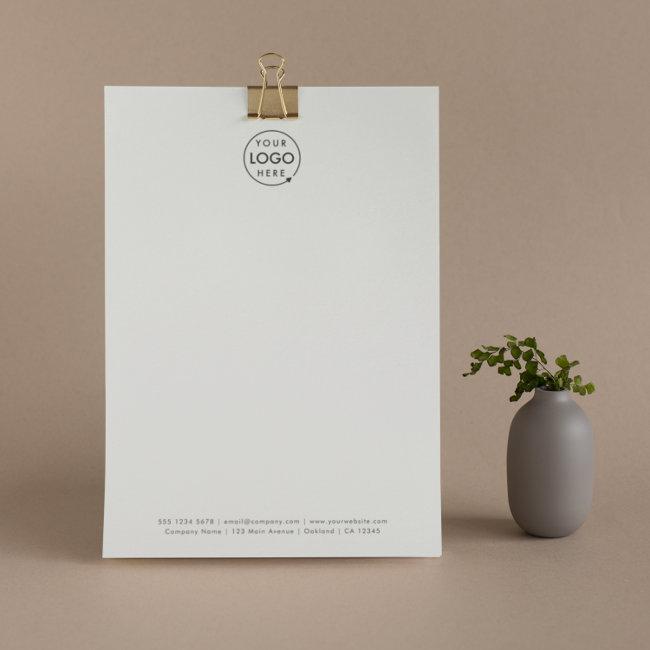 Business Logo | Modern Minimalist Simple Gray Letterhead