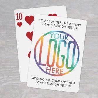 Business Logo Modern Promotional Black and White Poker Cards