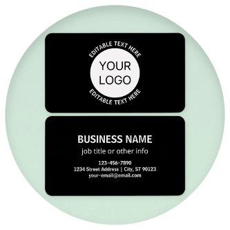 Business Logo or Any Image & Editable Text