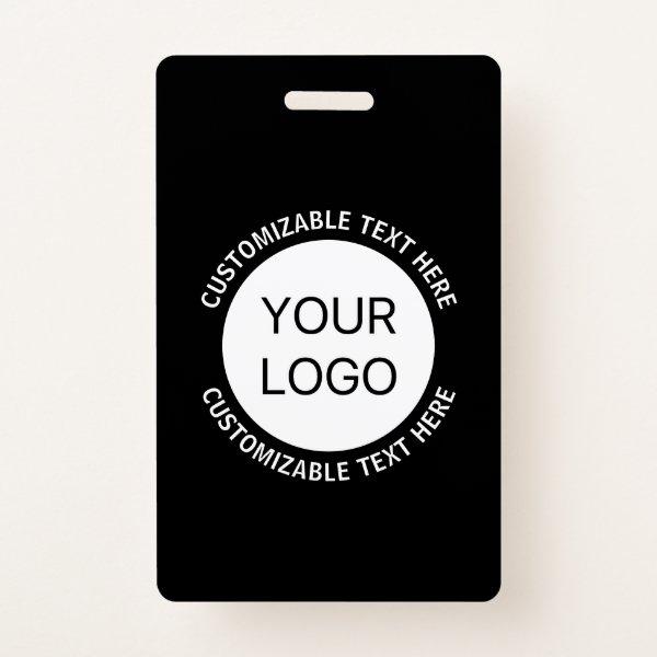 Business Logo or Any Image & Editable Text Badge