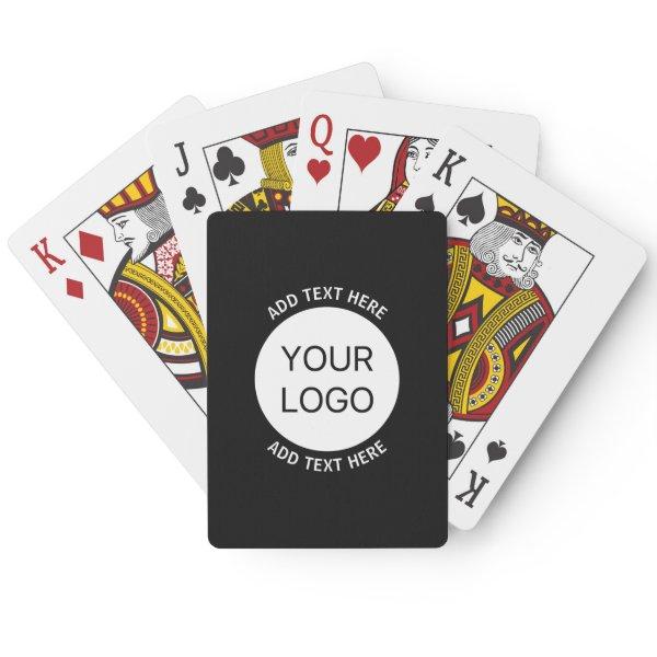 Business Logo or Any Image & Editable Text Poker Cards