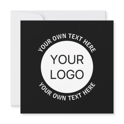 Business Logo or Any Image & Editable Text Thank You Card