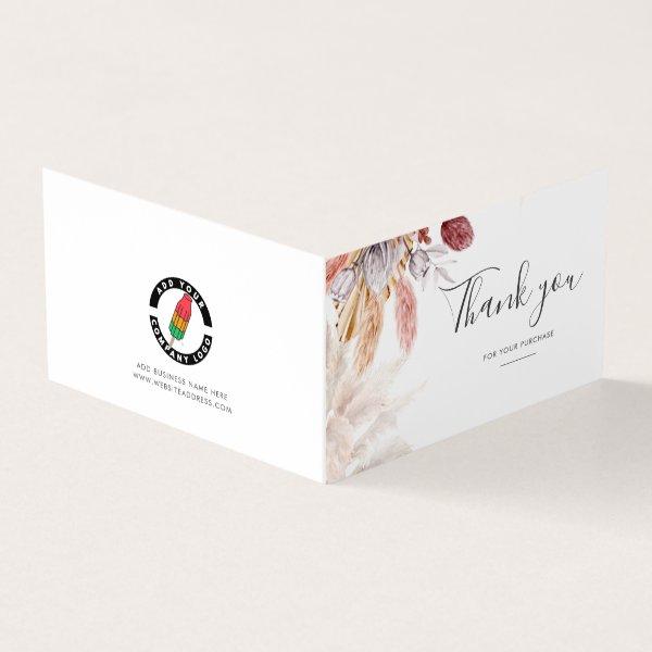 Business Logo Pampas Grass Terracotta Thank You