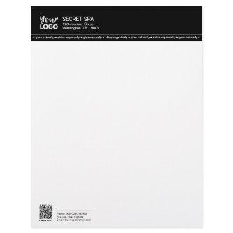 Business Logo QR Black Border Modern Professional Letterhead