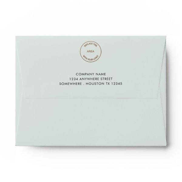 Business Logo  Return Name Address Powder A6 Envelope
