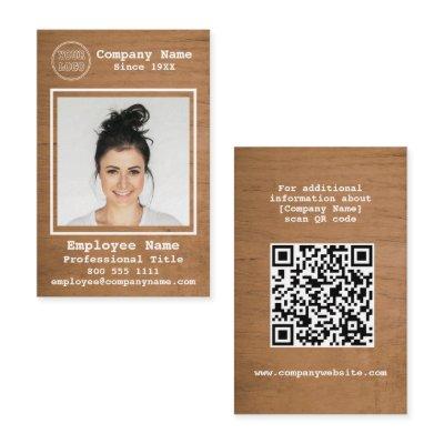 Business Logo Rustic Light Wood Photo Employee