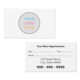 Business Logo Simple Appointment Card