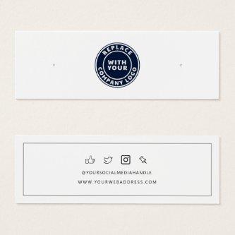 Business Logo Stud Earrings  Display Card