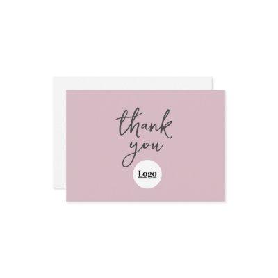 Business Logo Thistle Thank You Card