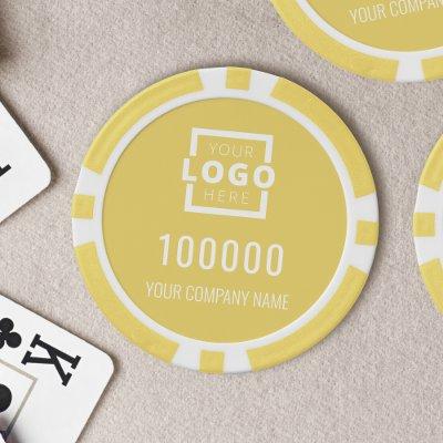 Business Logo Yellow Poker Chips