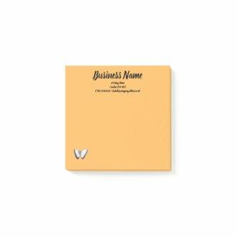 Business Marketing items personalized orange Post-it Notes