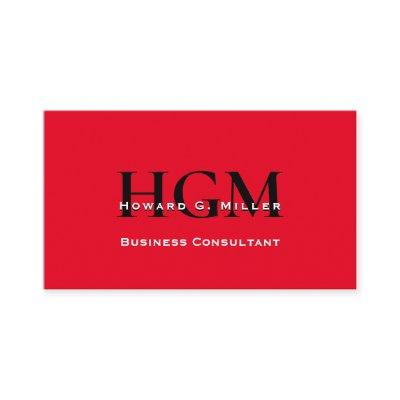 Business Modern Red Black Monogram Logo