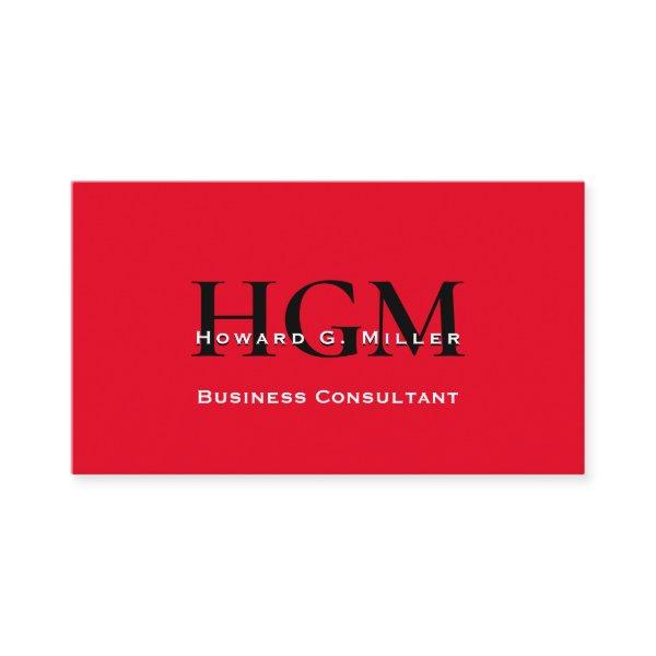 Business Modern Red Black Monogram Logo