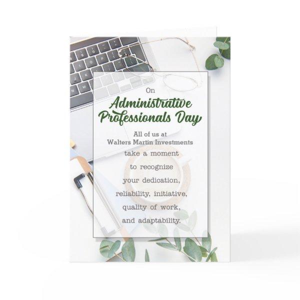 Business Name Administrative Professionals Day Holiday Card