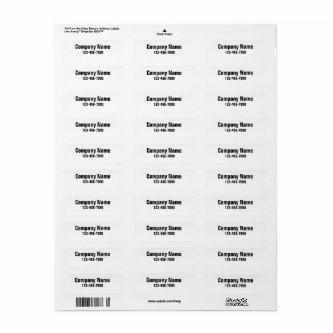 Business Name Phone Number Product Label Template