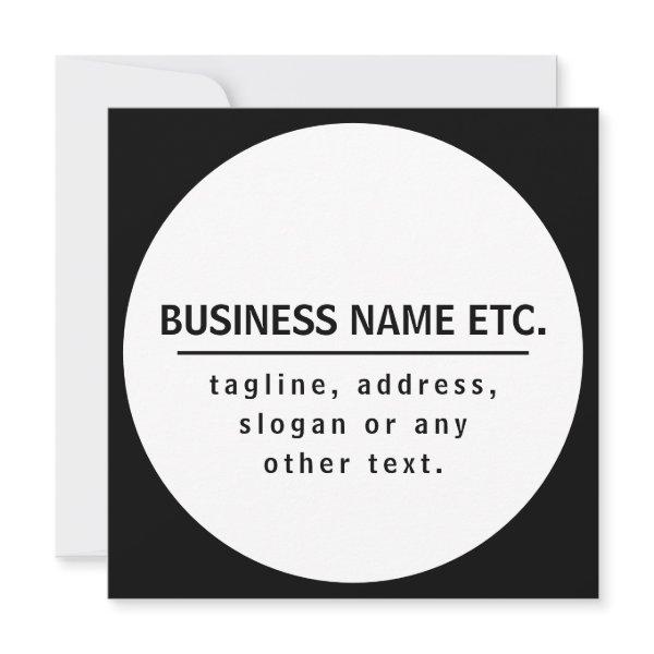 Business Name & Slogan/other text | Black & White