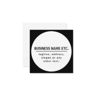 Business Name & Slogan/other text | Black & White Enclosure Card