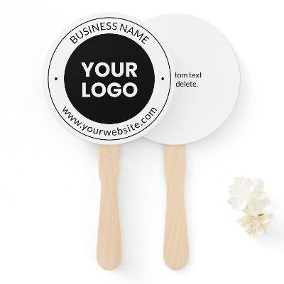 Business Name & Website or Slogan, Thank You Etc. Hand Fan