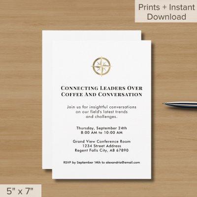 Business Networking Event Invitation Custom Logo