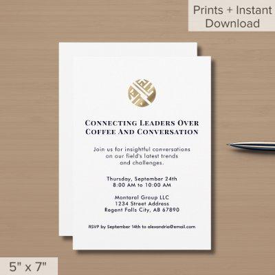 Business Networking Event Invitation with Logo