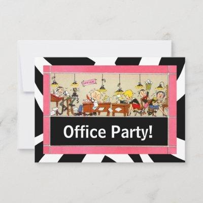 Business Office Party Hard Working Team Invitation