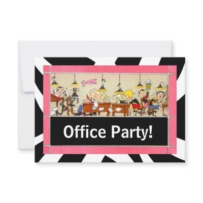 Business Office Party Hard Working Team Invitation