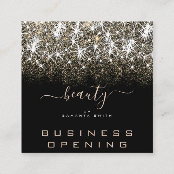 Business Opening Golden Glitter Professional Event Square