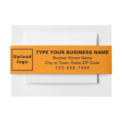 Business Orange Color Landscape Format Invitation Belly Band