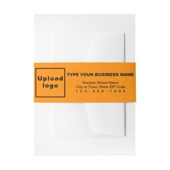 Business Orange Color Portrait Format Invitation Belly Band