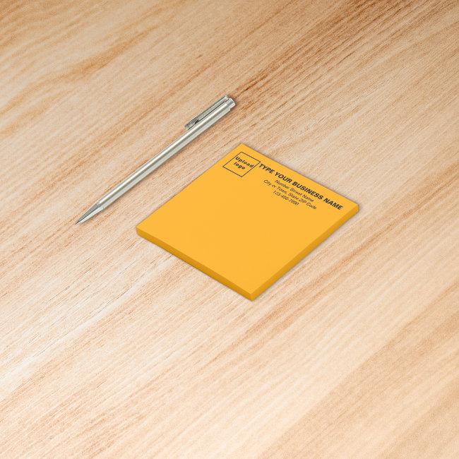 Business Orange Square post it note