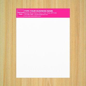 Business Pink Letterhead on Paper Sheet